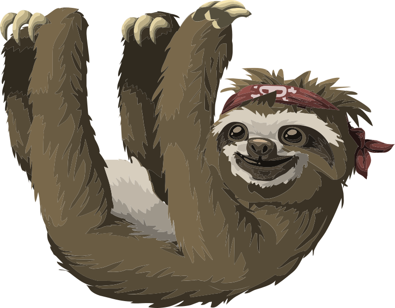 Free Cool Sloth Clip Art