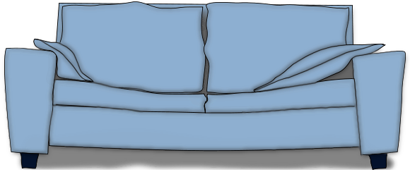 Blue Sofa Clip Art At Clker C
