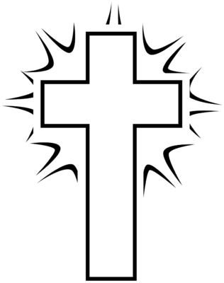 Easter Cross Clipart Black An