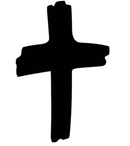 free cross clipart black and white
