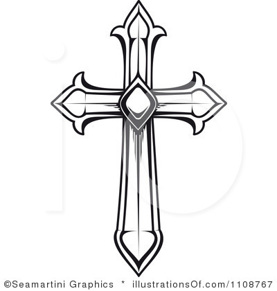 simple christian cross clipar