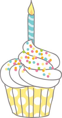 Free Cupcake Clip Art - Delightful Distractions | ♥ graphic | Pinterest | Birthdays, Happy and Birthday cupcakes