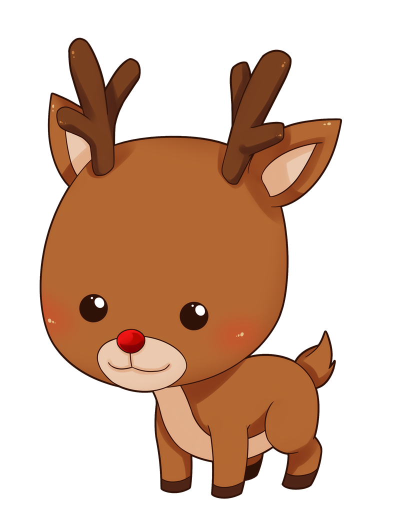 Free Cute Baby Reindeer Clip  - Clip Art Reindeer