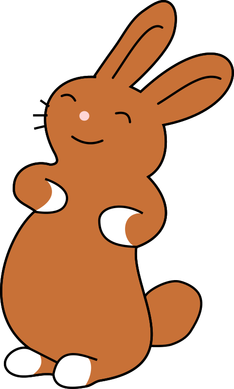 Free Cute Brown Bunny Clip Art