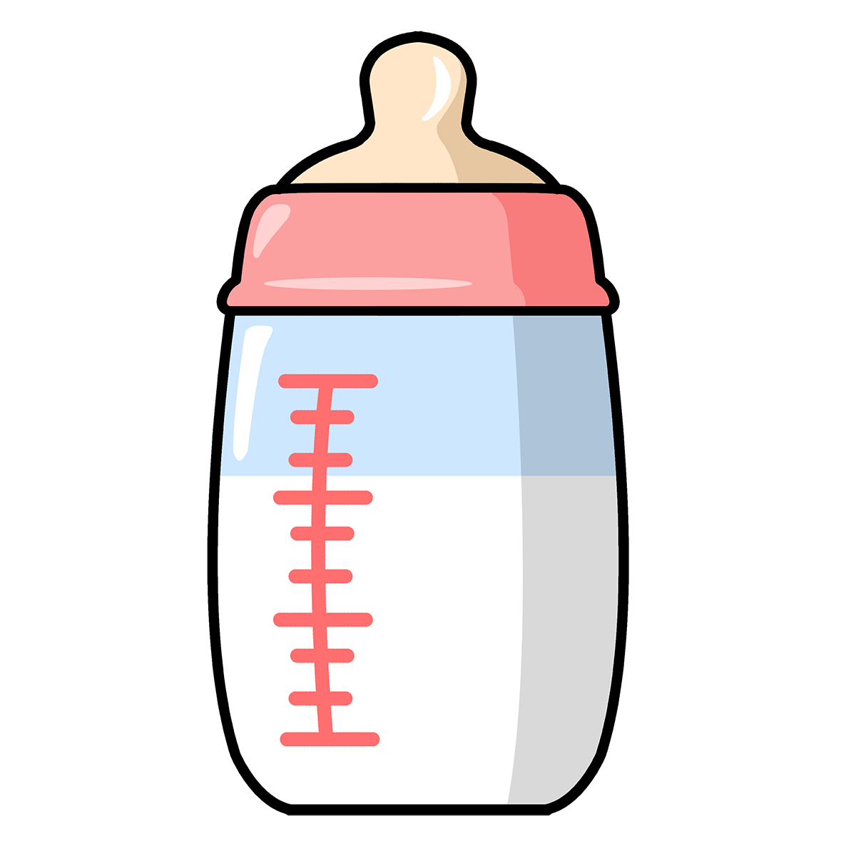Free Cute Cartoon Baby Bottle - Clipart Baby Bottle