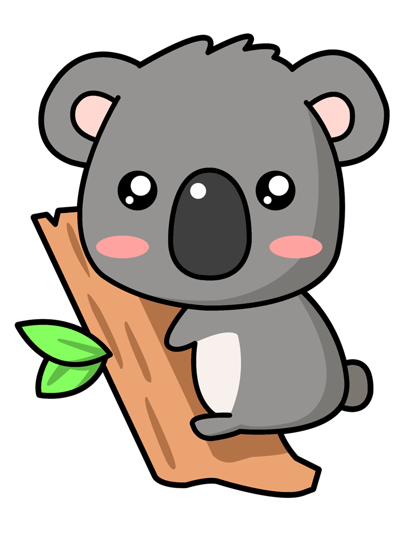 Free Cute Cartoon Koala Clip  - Koala Clip Art