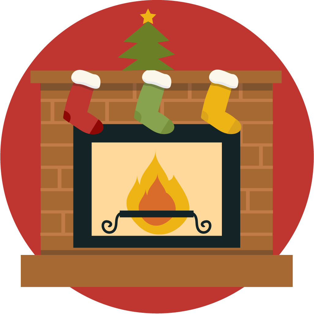 Free cute christmas fireplace - Christmas Fireplace Clipart