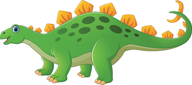 Free Cute Dinosaur Clipart .  - Stegosaurus Clip Art