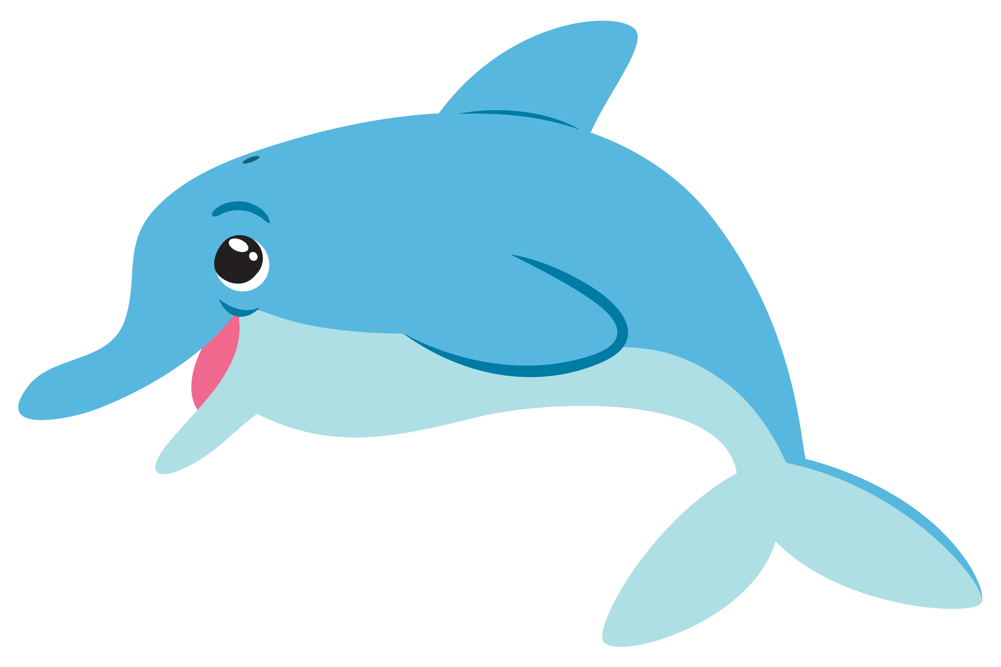 Free Cute Dolphin Clip Art