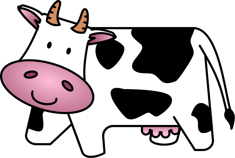 Free Cute Friendly Cartoon Cow Clip Art