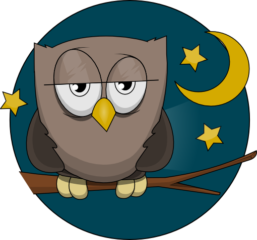 Free Cute Sleepy Owl Clip Art