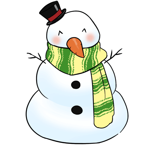 Free Cute Snowman Chibi Clip Art