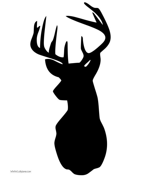 FREE deer head clip art in high res. Great for printables and home decor projects