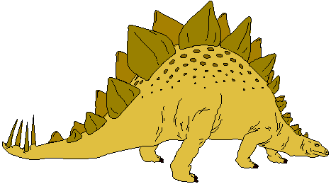 stegosaurus clip art black an