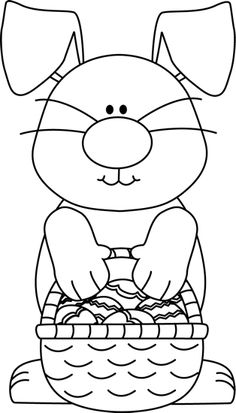happy easter clipart black an