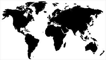 free educational clipart. Globe. world-map-simple