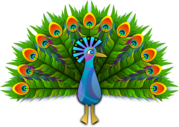Free Elegant Peacock Clip Art - Clipart Peacock
