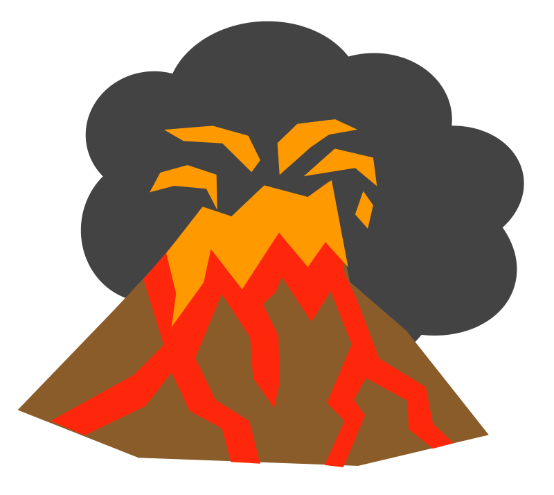 Free Erupting Volcano Clip Art