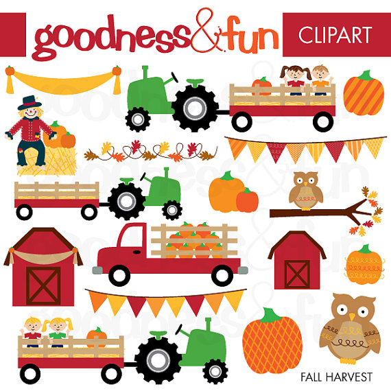 Free Fall Hayride Clipart. Buy 2, Get 1 FREE - Fall .