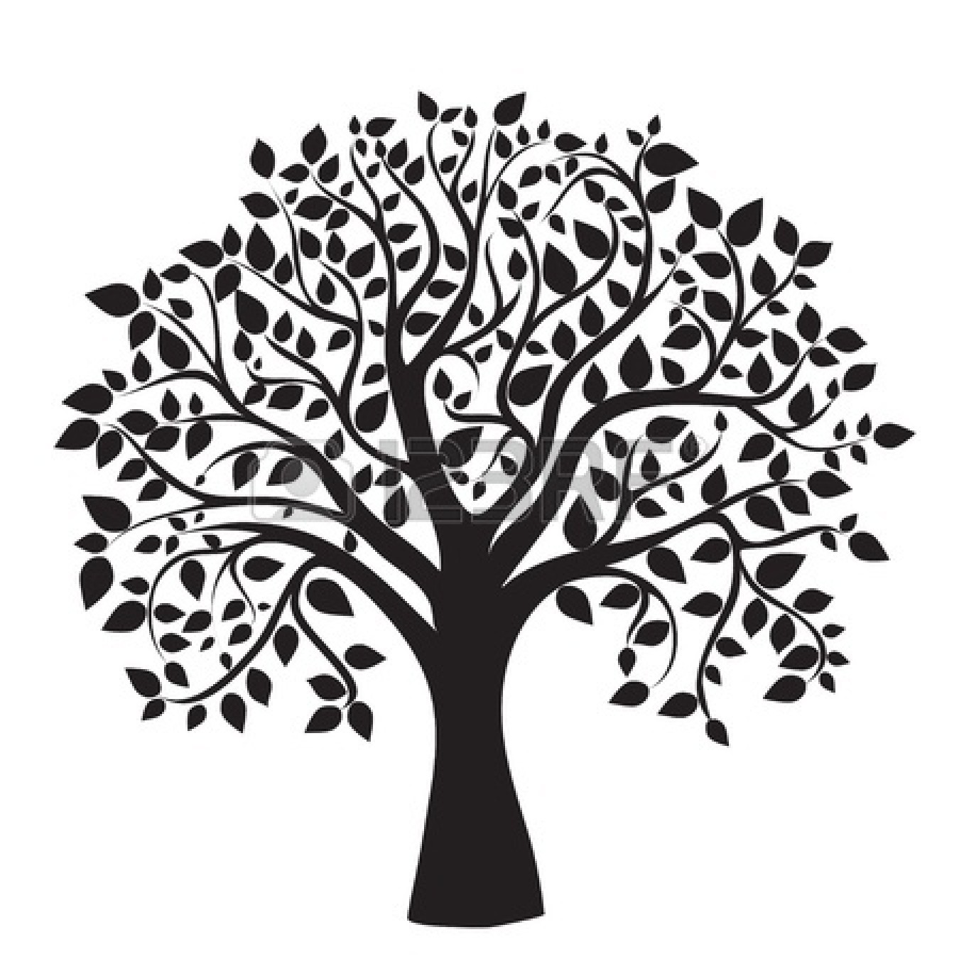 Free Family Tree Clip Clip Ar - Tree Clip Art Black And White