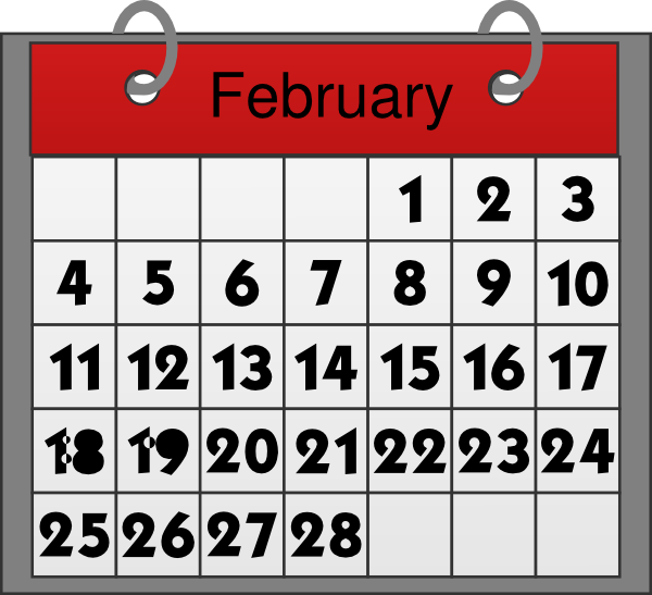 Free February Calendar Clipart .