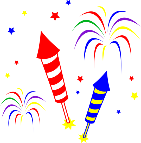 Free Fireworks Clip Art - Clipart Of Fireworks