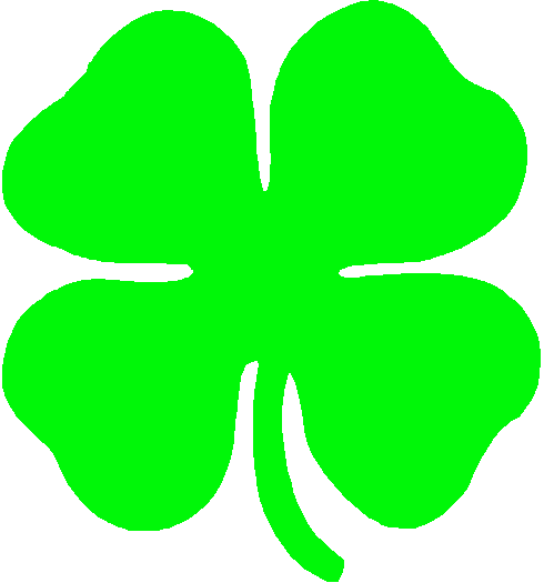 Free Four Leafed Clover Clipart - Public Domain Holiday/StPatrick