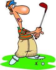 Free Funny Golf Clipart Hilarious Looking Golfer Stands On The Green