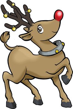 Free Funny Reindeer Clip Art. Christmas Reindeer