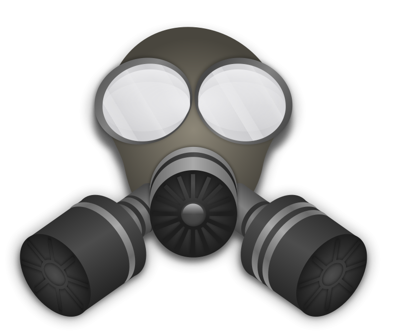 Person Wearing Gas Mask Vecto