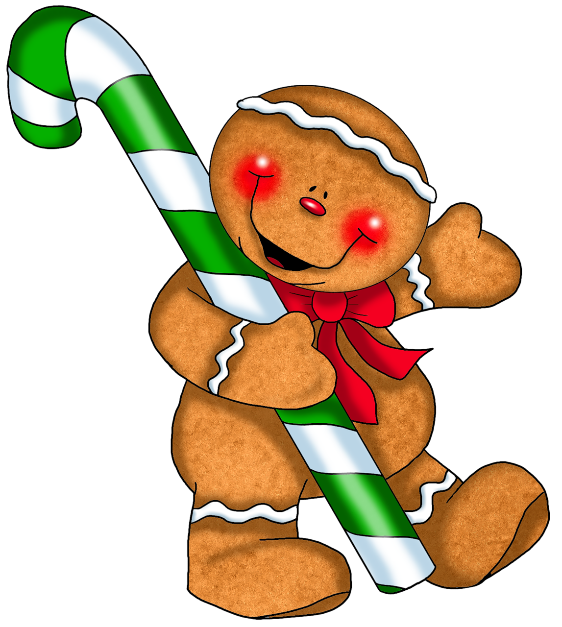 Gingerbread man clipart .