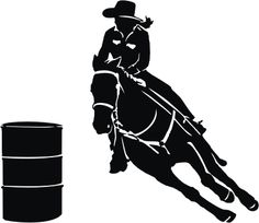 free girl barrel racing silhouette - Google Search