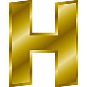 Free gold-letter-H Clipart