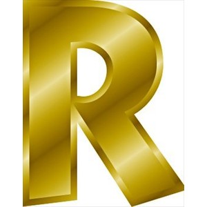 Free gold-letter-R Clipart .