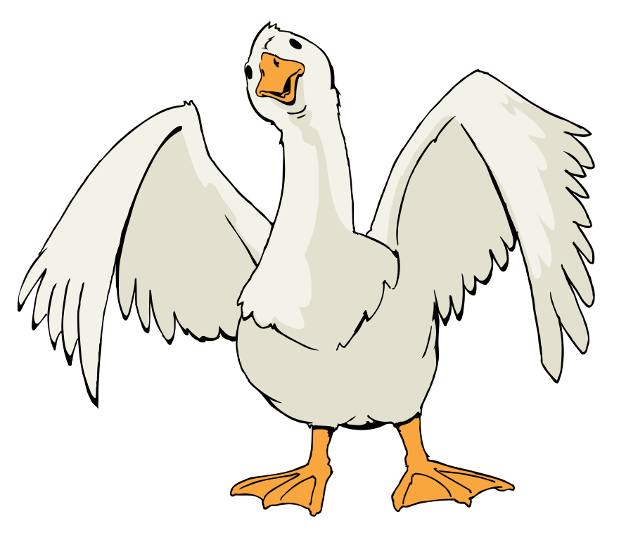 Free Goose Flapping Wings Clip Art