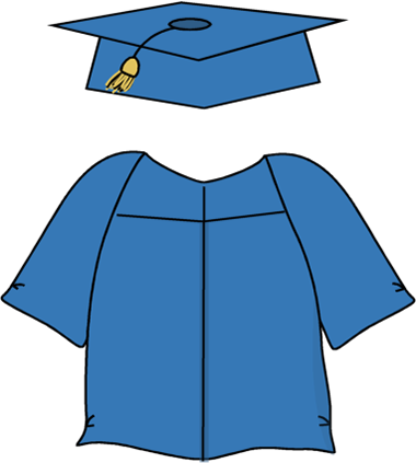 graduation cap and gown clip 
