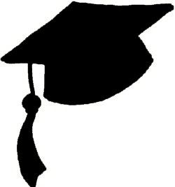 Graduation cap silhouette cli