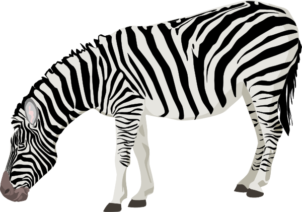 Free Grazing Zebra Clip Art