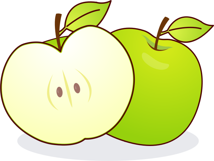 Apple clipart black and white