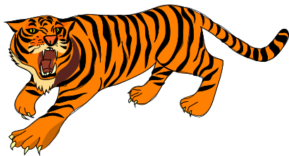 Free Growling Tiger Clip Art