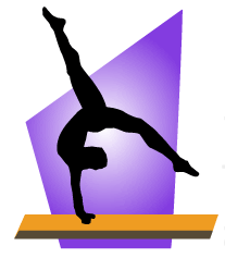 ... Free Gymnastics Clipart Symbol: an artistic symbol of a girl gymnast silloute doing a handstand