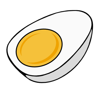 Free Half Boiled Egg Clip Art - Clip Art Eggs