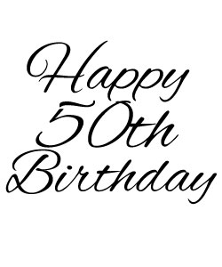 Free Happy Birthday Clipart a - 50th Birthday Clip Art