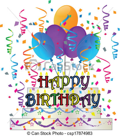 happy birthday cake clipart