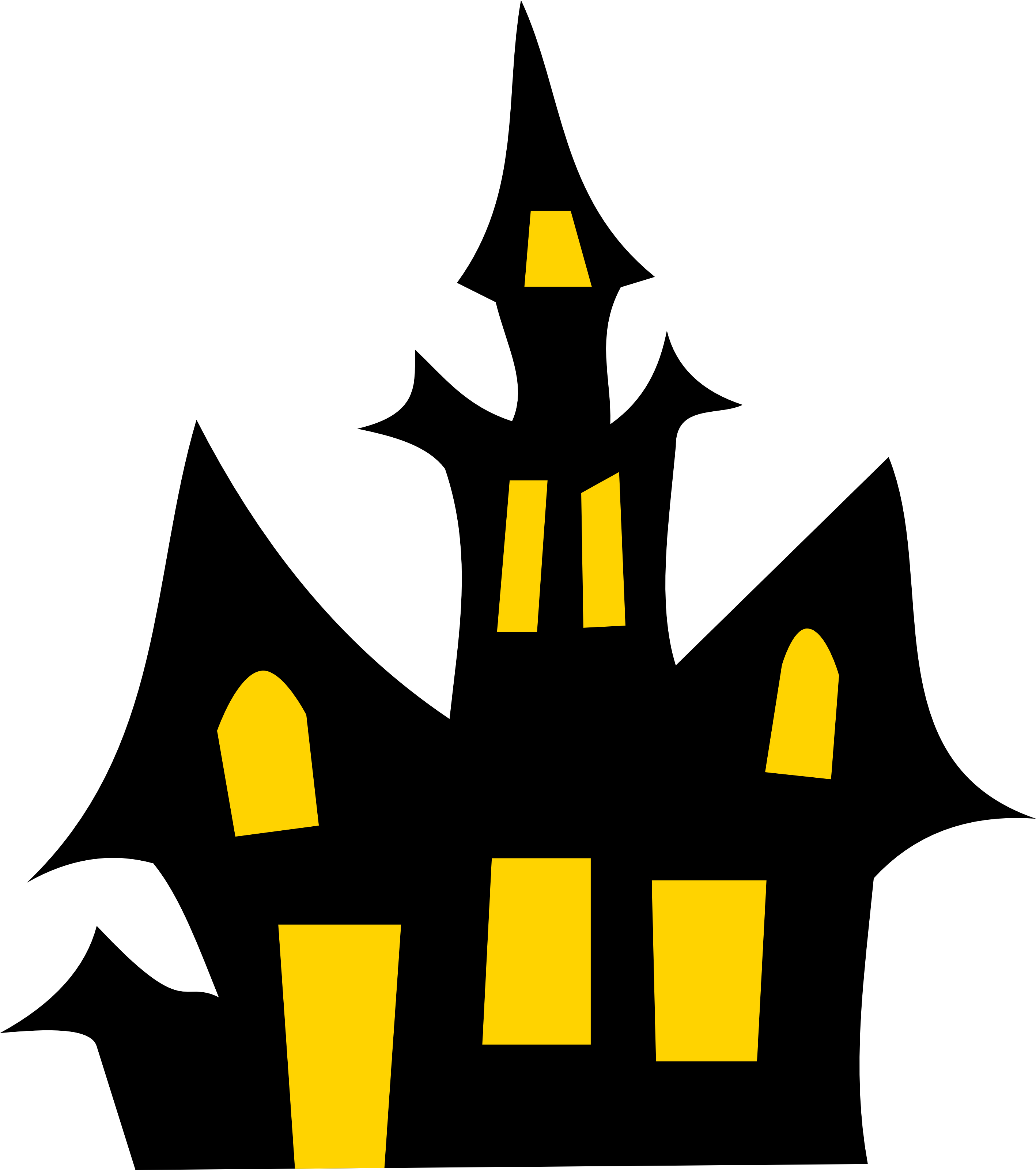 Free Haunted House Halloween  - Clipart Haunted House