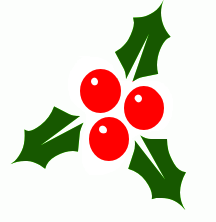 Bells and holly clip art free