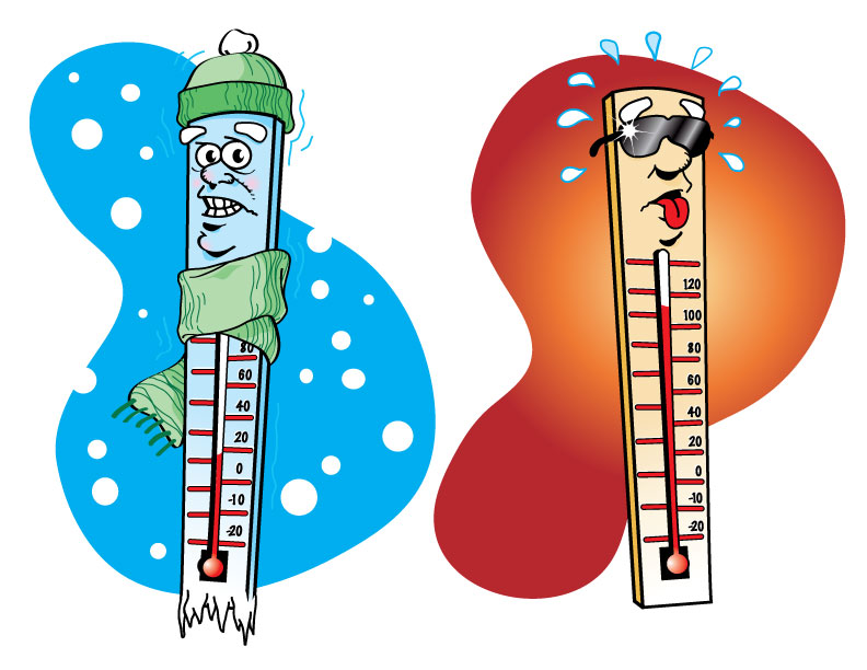 Cartoon Man In Hot Weather St
