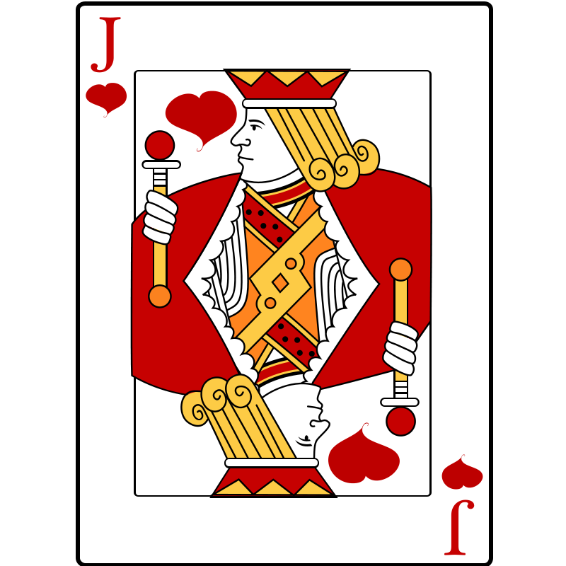 Free Jack of Hearts Playing Card Clip Art