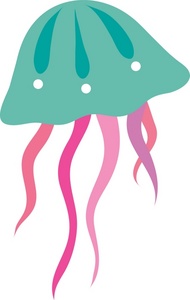 Free Jellyfish Clip Art Image - clip art illustration of a jellyfish .