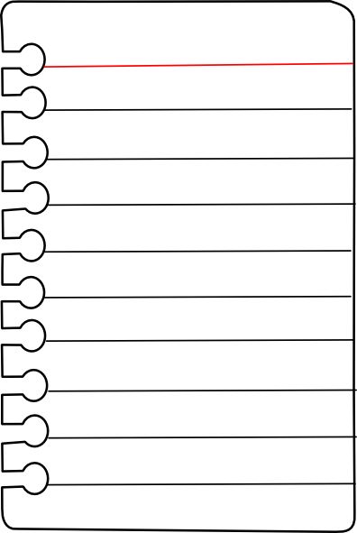 Free Journal Pages to Print | - Notebook Paper Clip Art